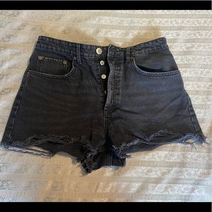 Zara black jeans shorts
